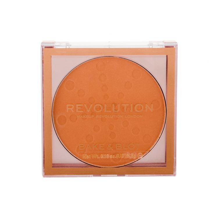 Makeup Revolution London Bake &amp; Blot Puder für Frauen 5,5 g Farbton  Peach