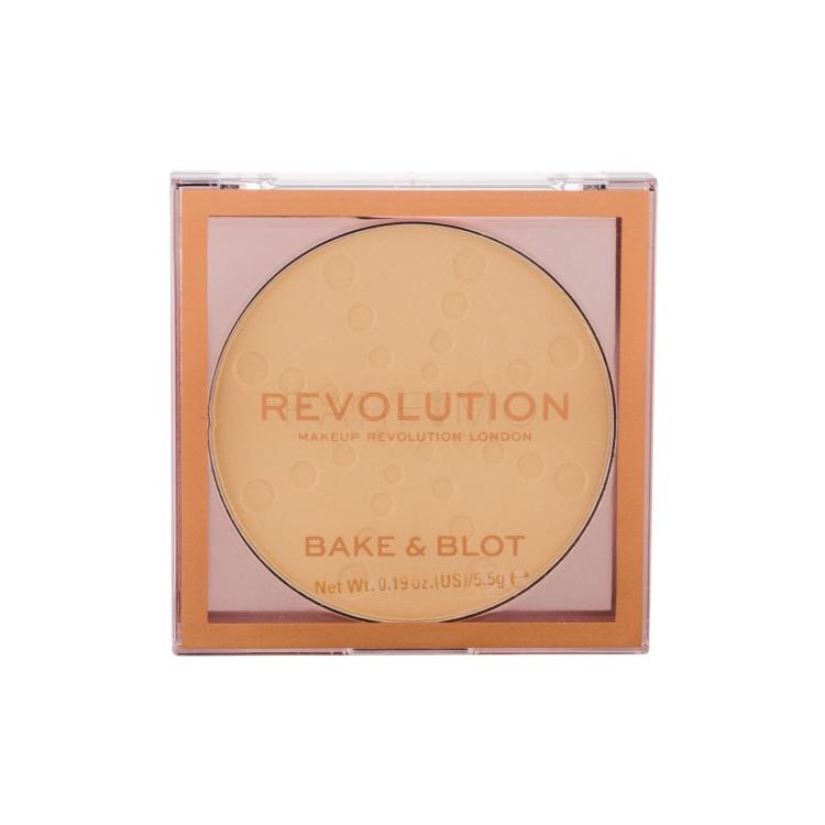 Makeup Revolution London Bake &amp; Blot Puder für Frauen 5,5 g Farbton  Banana Light