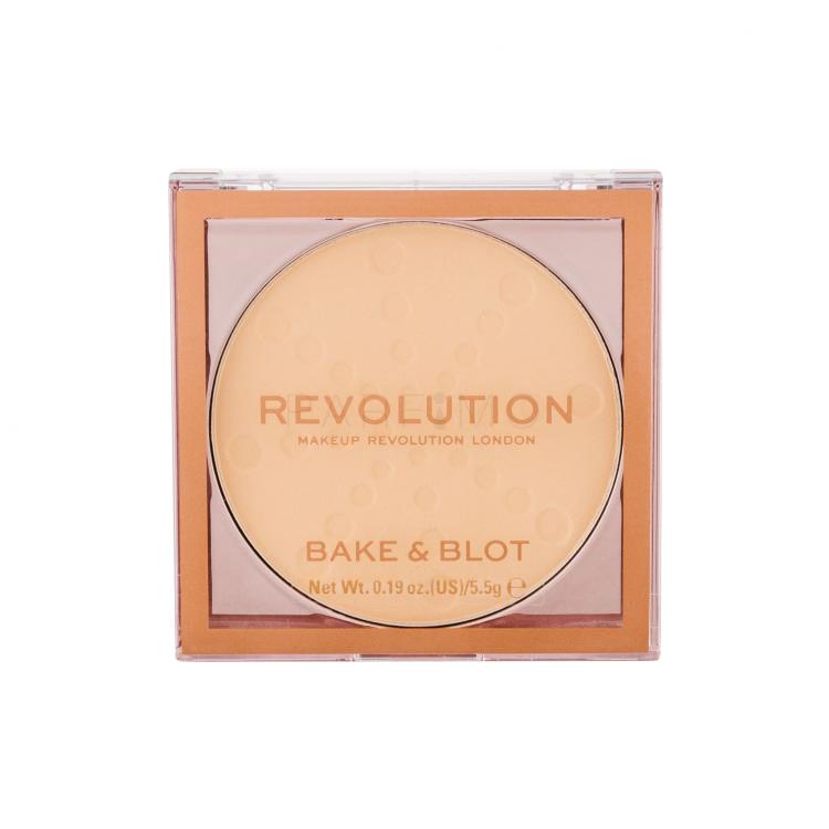 Makeup Revolution London Bake &amp; Blot Puder für Frauen 5,5 g Farbton  Banana