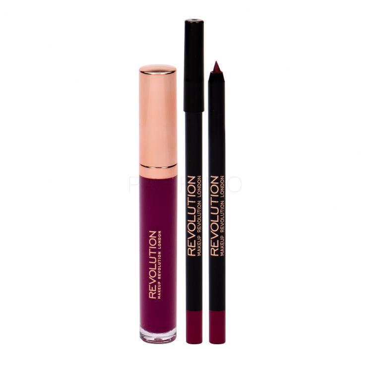 Makeup Revolution London Retro Luxe Gloss Lip Kit Geschenkset Lipgloss 5,5 ml + Lippenkonturenstift 1 g