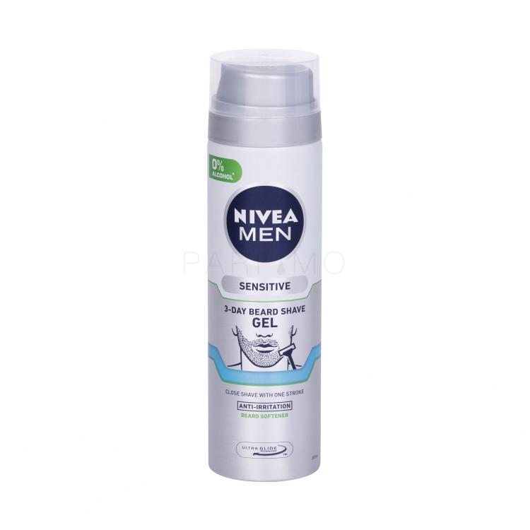 Nivea Men Sensitive 3-Day Beard Rasiergel für Herren 200 ml
