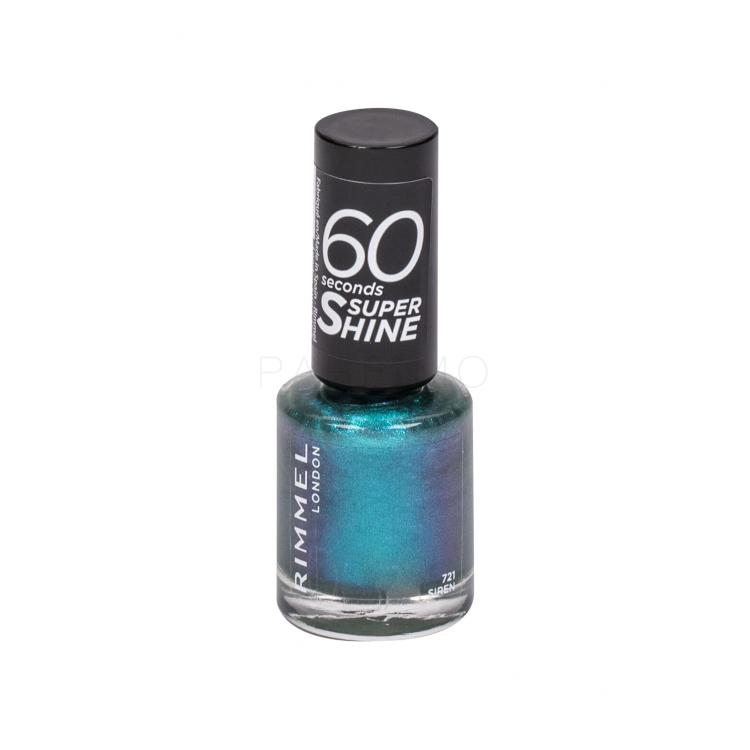 Rimmel London 60 Seconds Super Shine Nagellack für Frauen 8 ml Farbton  721 Siren