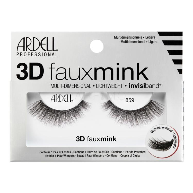 Ardell 3D Faux Mink 859 Falsche Wimpern für Frauen 1 St. Farbton  Black