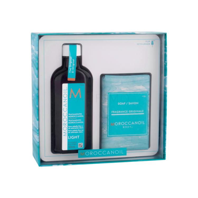 Moroccanoil Treatment Light Geschenkset Haaröl 100 ml + Feste Seife Body Fragrance Originale 200 g