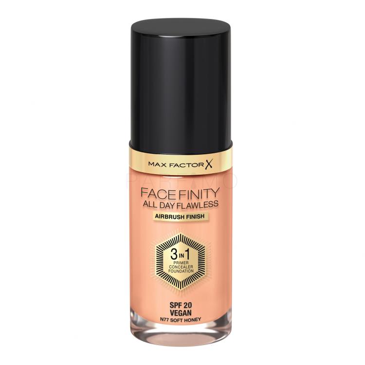 Max Factor Facefinity All Day Flawless SPF20 Foundation für Frauen 30 ml Farbton  N77 Soft Honey