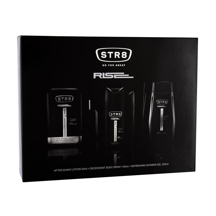 STR8 Rise Geschenkset Rasierwasser 50 ml + Deodorant 150 ml + Duschgel 250 ml