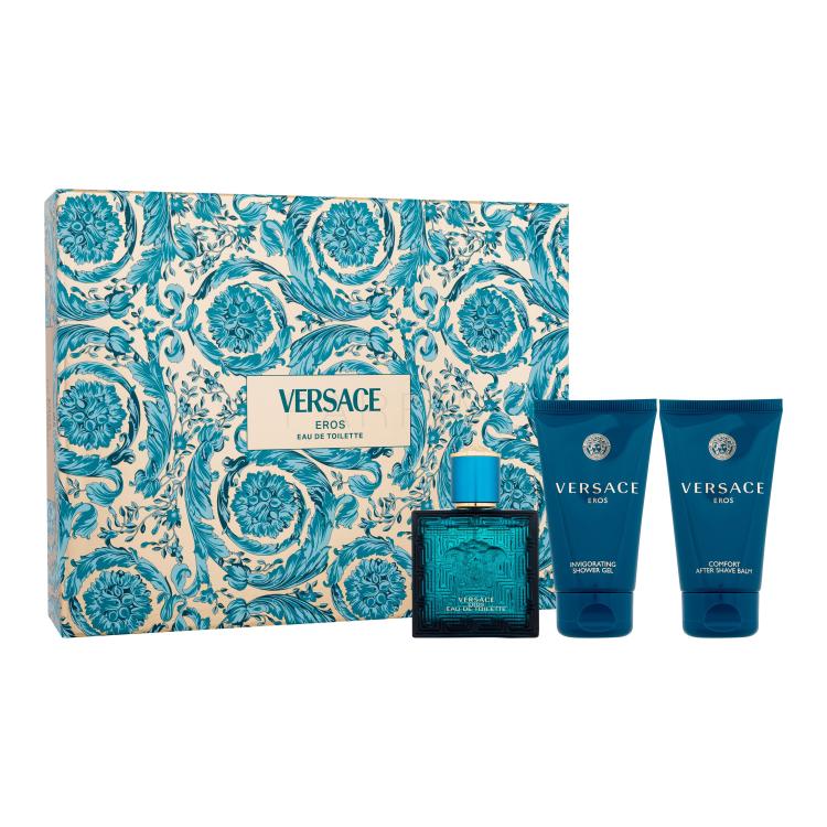 Versace Eros Geschenkset Edt 50ml + 50ml Duschgel + 50ml After Shave Balsam