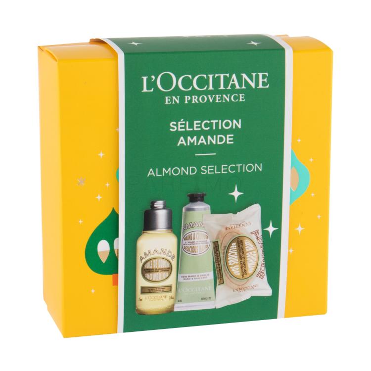 L&#039;Occitane Almond (Amande) Geschenkset Duschöl 75 ml + Handcreme 30 ml + feste Seife Delicious Soap 50 g