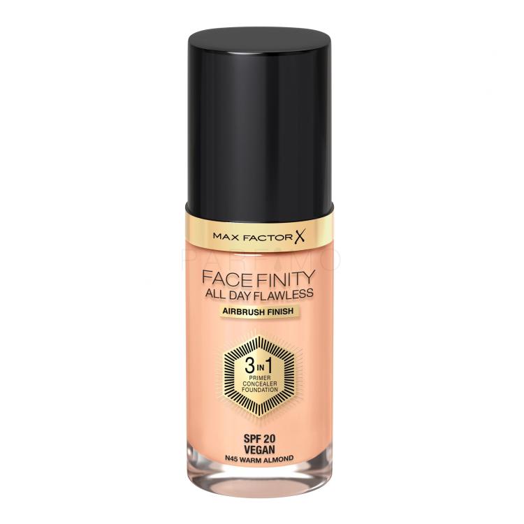 Max Factor Facefinity All Day Flawless SPF20 Foundation für Frauen 30 ml Farbton  N45 Warm Almond