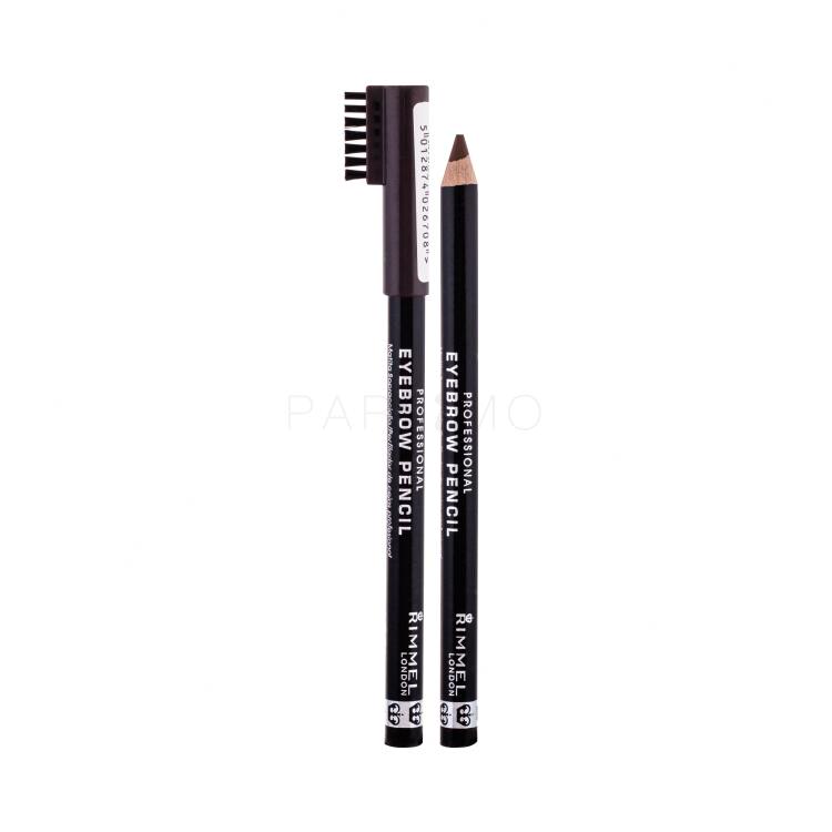 Rimmel London Professional Eyebrow Pencil Augenbrauenstift für Frauen 1,4 g Farbton  001 Dark Brown