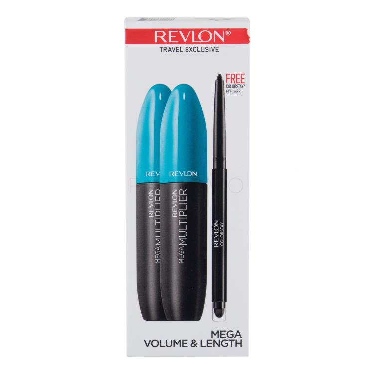 Revlon Mega Multiplier Geschenkset Mascara 2 x 8,5 ml + Kajalstift Colorstay 0,28 g  Black