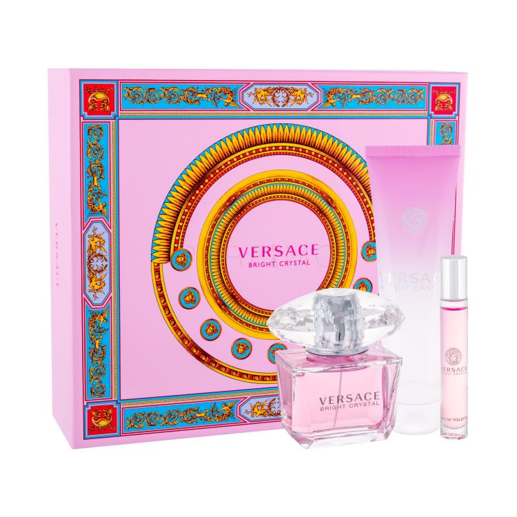 Versace Bright Crystal Geschenkset Edt 90 ml + Körpermilch 150 ml + Edt 10 ml