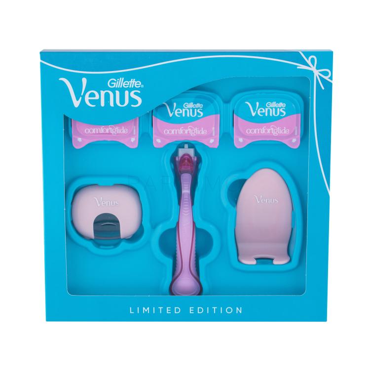 Gillette Venus ComfortGlide Spa Breeze Geschenkset Rasierer mit einer Klinge 1 St. + Ersatzklinge 2 St. + Rasierer Schutzkappe + Rasierer Duschhalterung