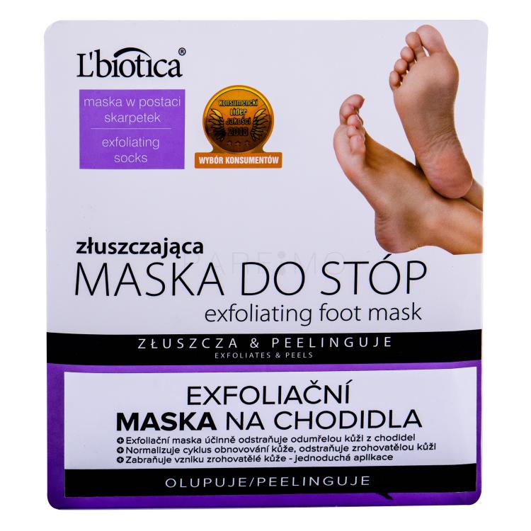 L&#039;Biotica Foot Mask Exfoliating Fußmaske für Frauen 1 St.