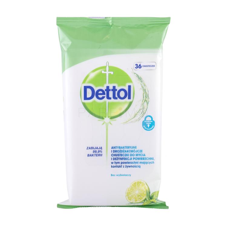 Dettol Antibacterial Cleansing Surface Wipes Lime &amp; Mint Antibakterielles Präparat 36 St.
