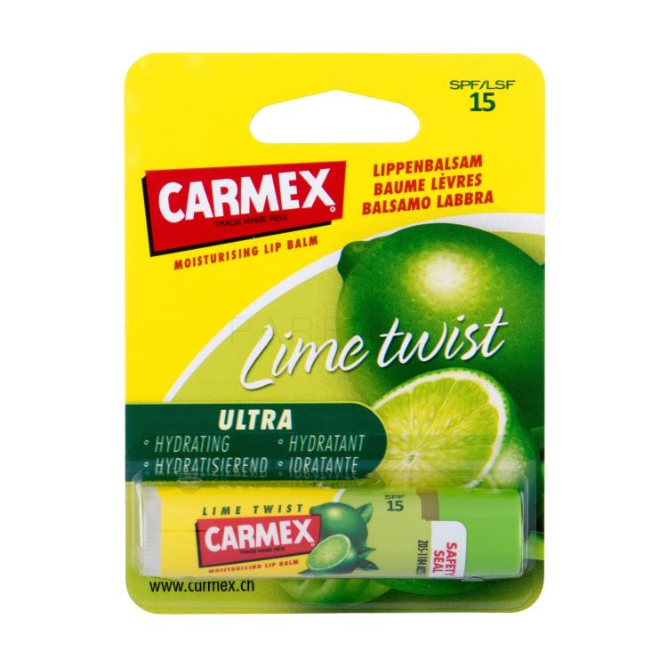Carmex Ultra Moisturising Lip Balm Lime Twist SPF15 Lippenbalsam für Frauen 4,25 g