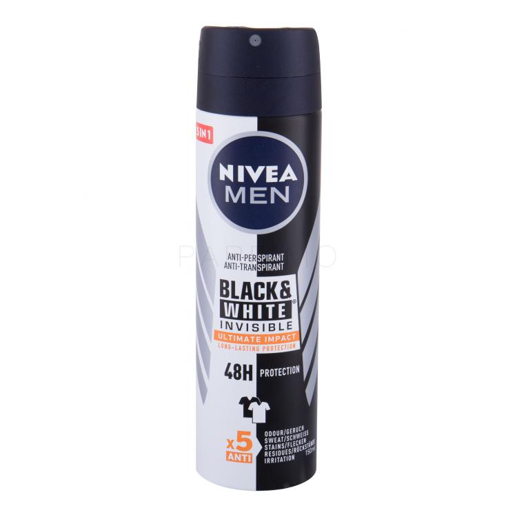 Nivea Men Invisible For Black &amp; White Ultimate Impact 48h Antiperspirant für Herren 150 ml