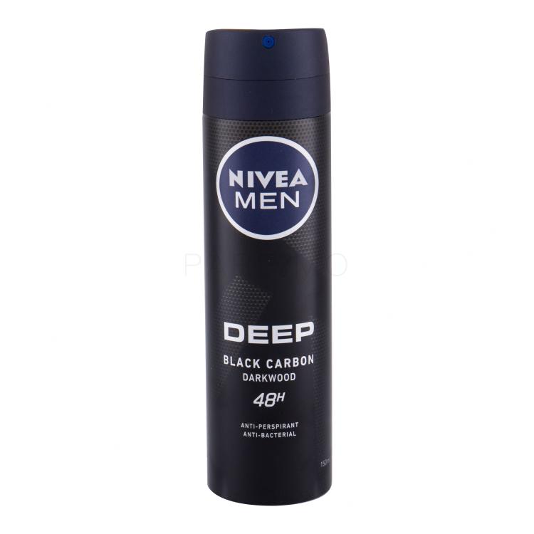 Nivea Men Deep Black Carbon 48H Antiperspirant für Herren 150 ml