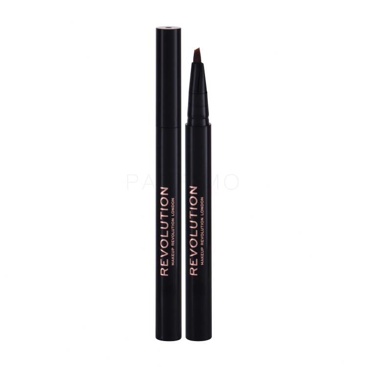 Makeup Revolution London Bushy Brow Pen Augenbrauenstift für Frauen 0,5 ml Farbton  Dark Brown