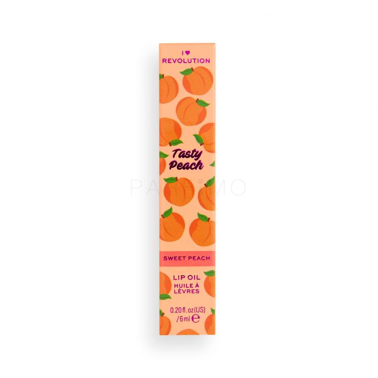 I Heart Revolution Tasty Peach Lip Oil Lippenöl für Frauen 6 ml Farbton  Sweet Peach