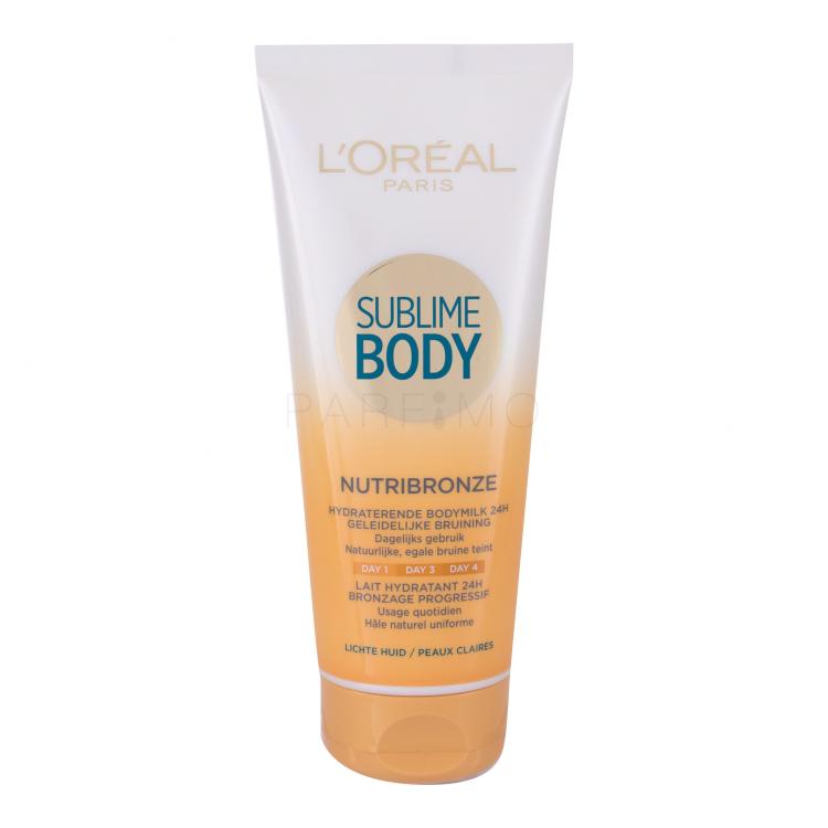 L&#039;Oréal Paris Sublime Body Nutribronze Light Skin Selbstbräuner für Frauen 200 ml