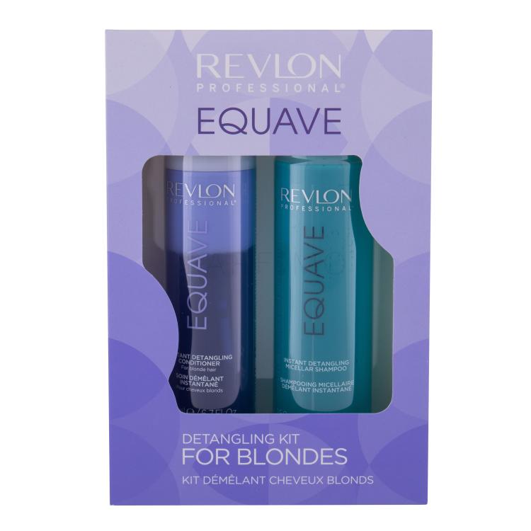 Revlon Professional Equave Instant Detangling Blonde Hair Geschenkset Nicht auszuspülender Conditioner 200 ml + Mizellen Shampoo 250 ml