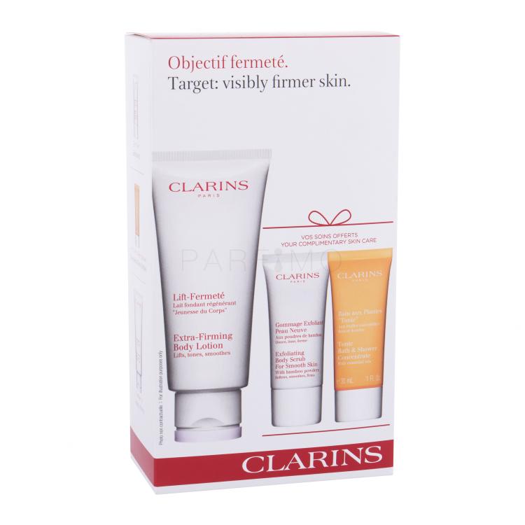 Clarins Extra-Firming Geschenkset Körpermilch 200 ml + Körperpeeling 30 ml + Duschgel 30 ml