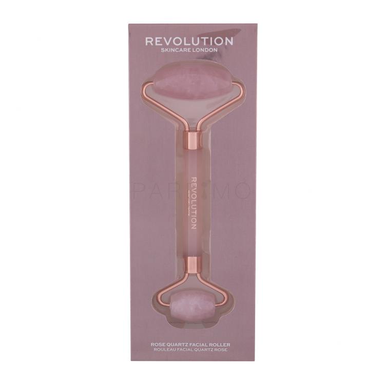 Revolution Skincare Roller Rose Quartz Facial Roller Massageroller &amp; Stein für Frauen 1 St.