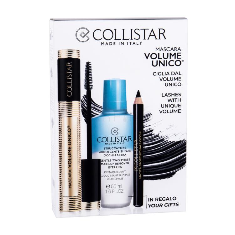 Collistar Volume Unico Geschenkset Mascara 13 ml + Make-up-Entferner Gentle Two-Phase 50 ml + Kajalstift Professional Eye Pencil 0,8 g Black