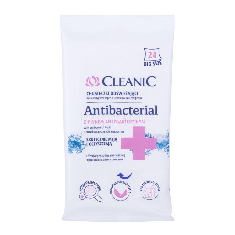Cleanic Antibacterial Refreshing Wet Wipes Antibakterielles Präparat 24 St.