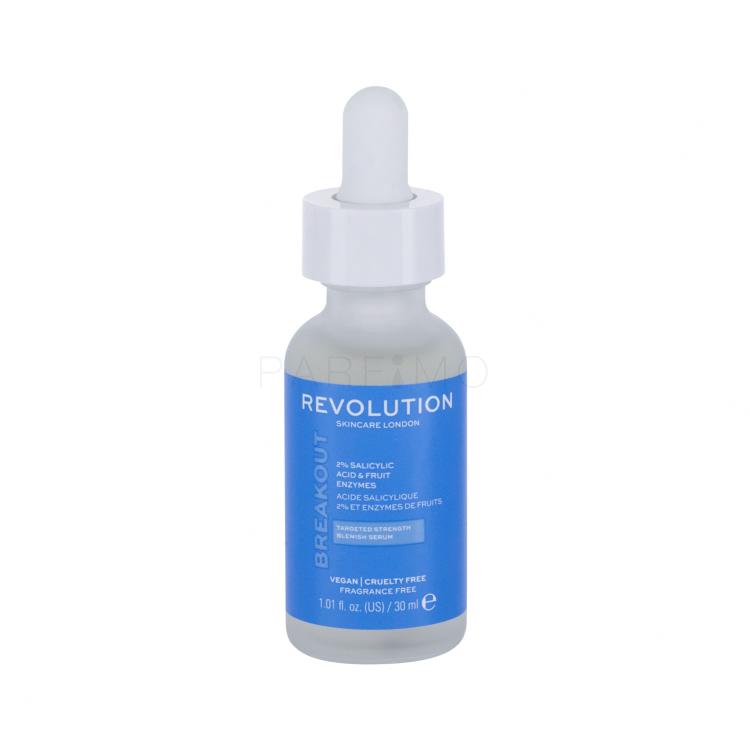 Revolution Skincare Breakout 2% Salicylic Acid &amp; Fruit Enzyme Serum Gesichtsserum für Frauen 30 ml