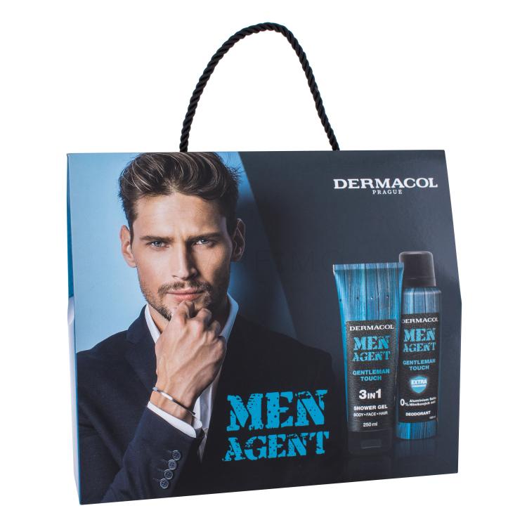 Dermacol Men Agent Gentleman Touch 3in1 Geschenkset Duschgel 250 ml + Deodorant 150 ml