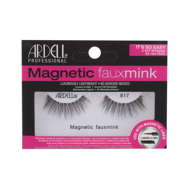 Ardell Magnetic Faux Mink 817 Falsche Wimpern für Frauen 1 St. Farbton  Black
