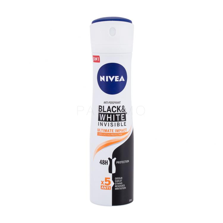 Nivea Black &amp; White Invisible Ultimate Impact 48H Antiperspirant für Frauen 150 ml