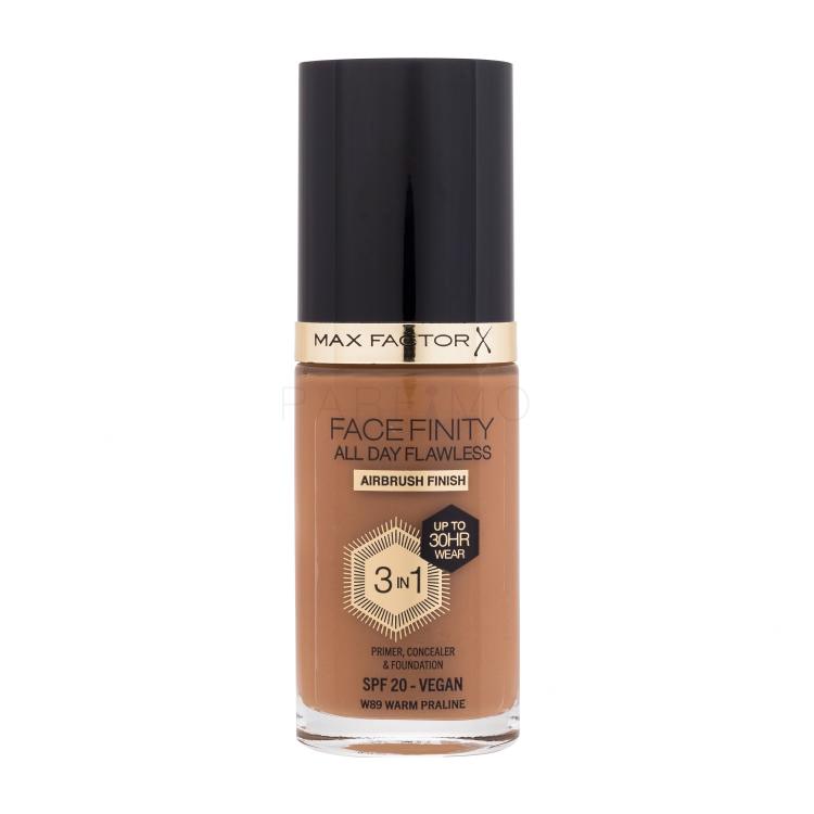 Max Factor Facefinity All Day Flawless SPF20 Foundation für Frauen 30 ml Farbton  W89 Warm Praline