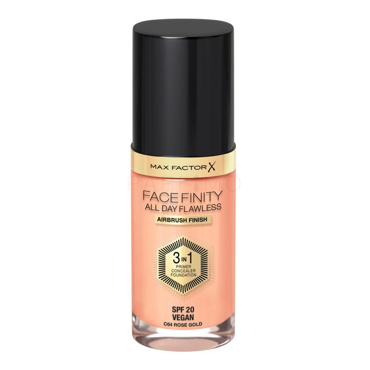 Max Factor Facefinity All Day Flawless SPF20 Foundation für Frauen 30 ml Farbton  C64 Rose Gold