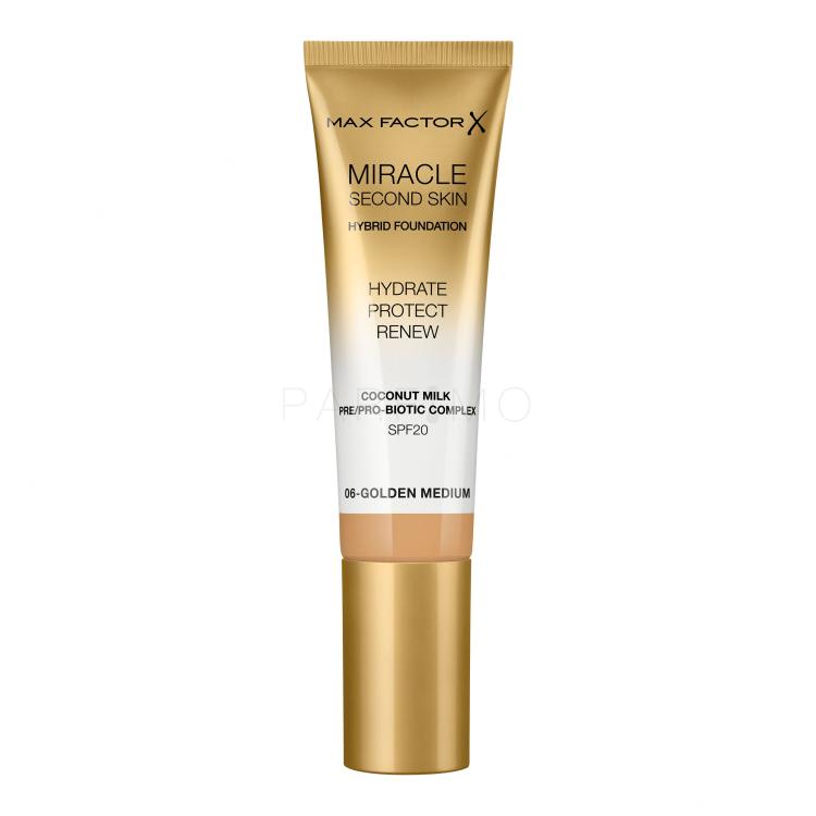 Max Factor Miracle Second Skin SPF20 Foundation für Frauen 30 ml Farbton  06 Golden Medium