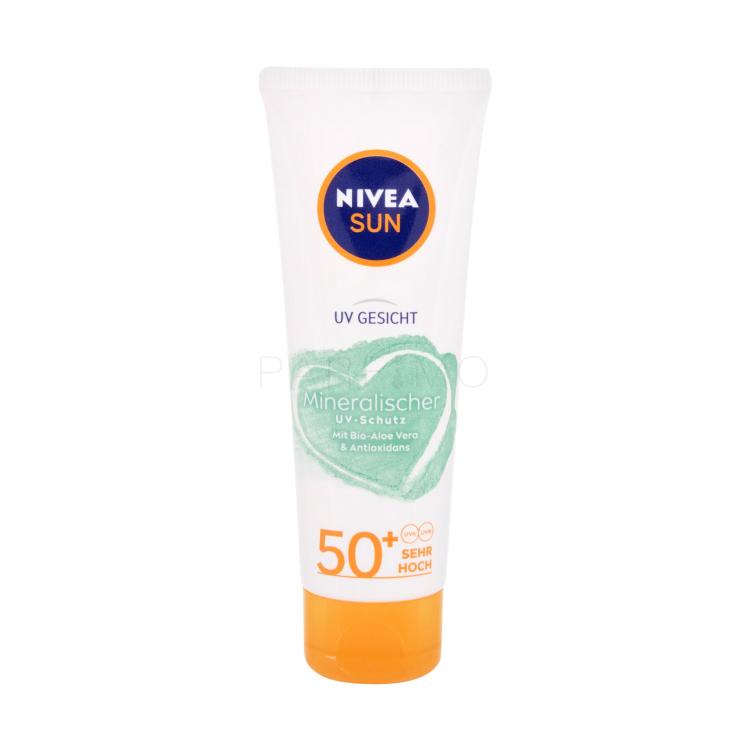 Nivea Sun UV Face Mineral UV Protection SPF50+ Sonnenschutz fürs Gesicht für Frauen 50 ml