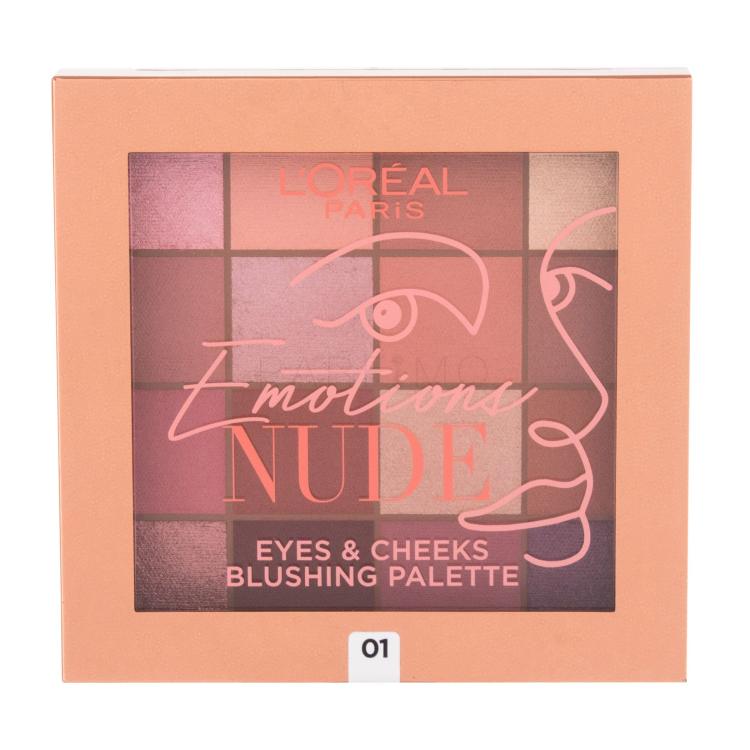 L&#039;Oréal Paris Emotions Nude Eyes &amp; Cheeks Lidschatten für Frauen 15 g Farbton  01