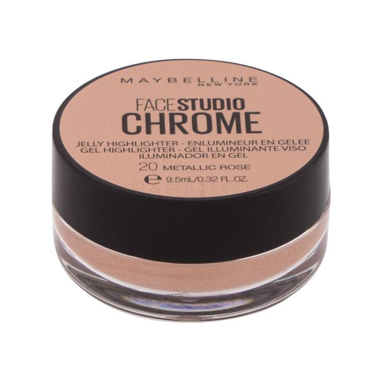 Maybelline FaceStudio Chrome Highlighter für Frauen 9,5 ml Farbton  20 Metallic Rose