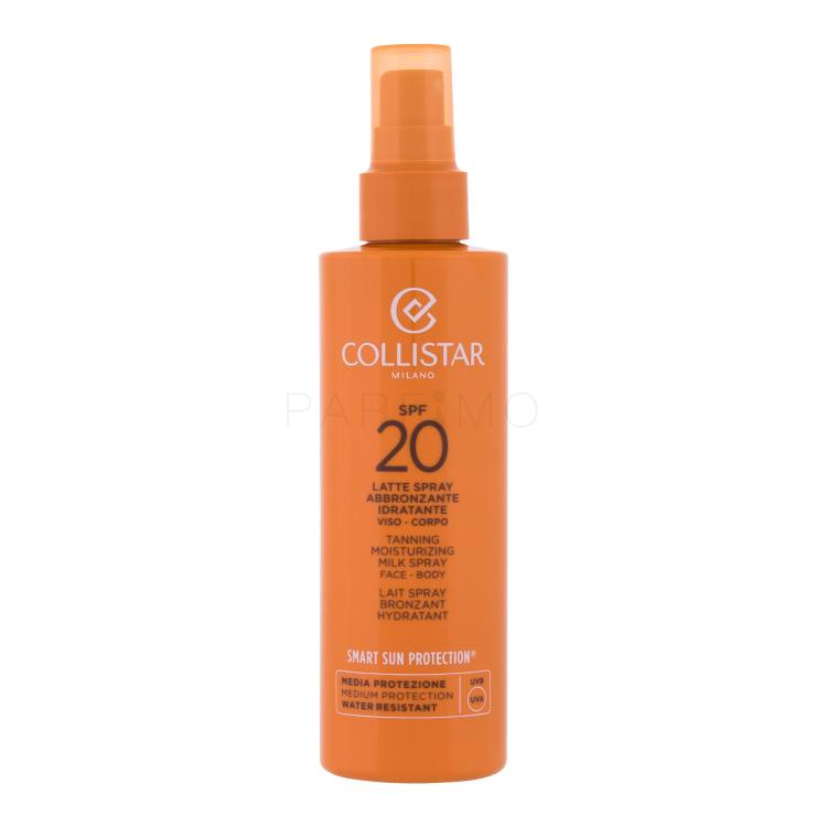 Collistar Smart Sun Protection Tanning Moisturizing Milk Spray SPF20 Sonnenschutz 200 ml