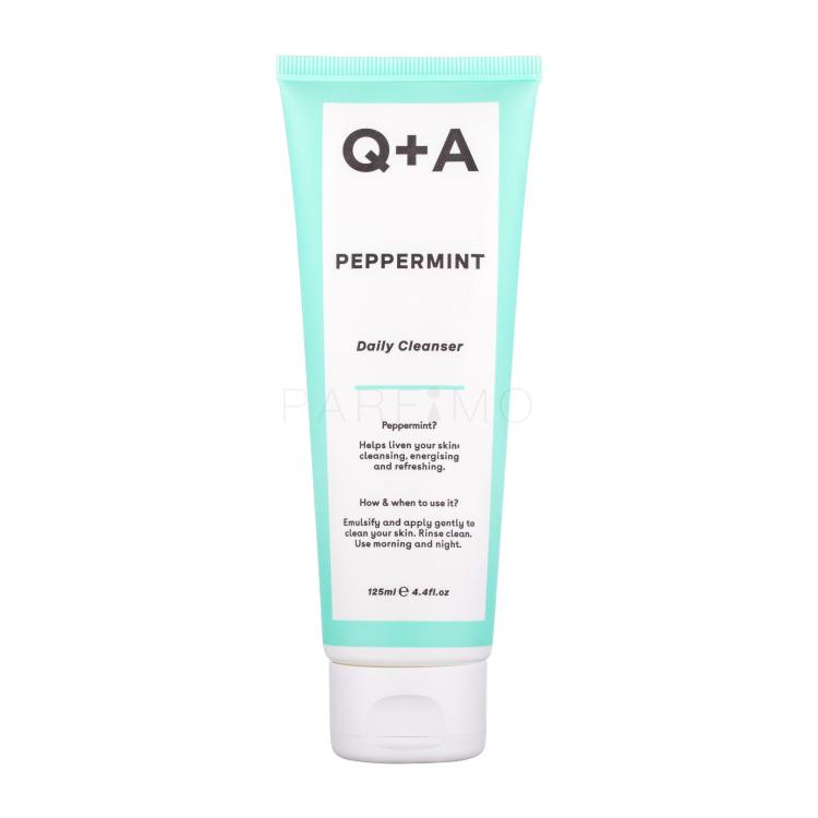 Q+A Peppermint Daily Cleanser Reinigungsgel für Frauen 125 ml