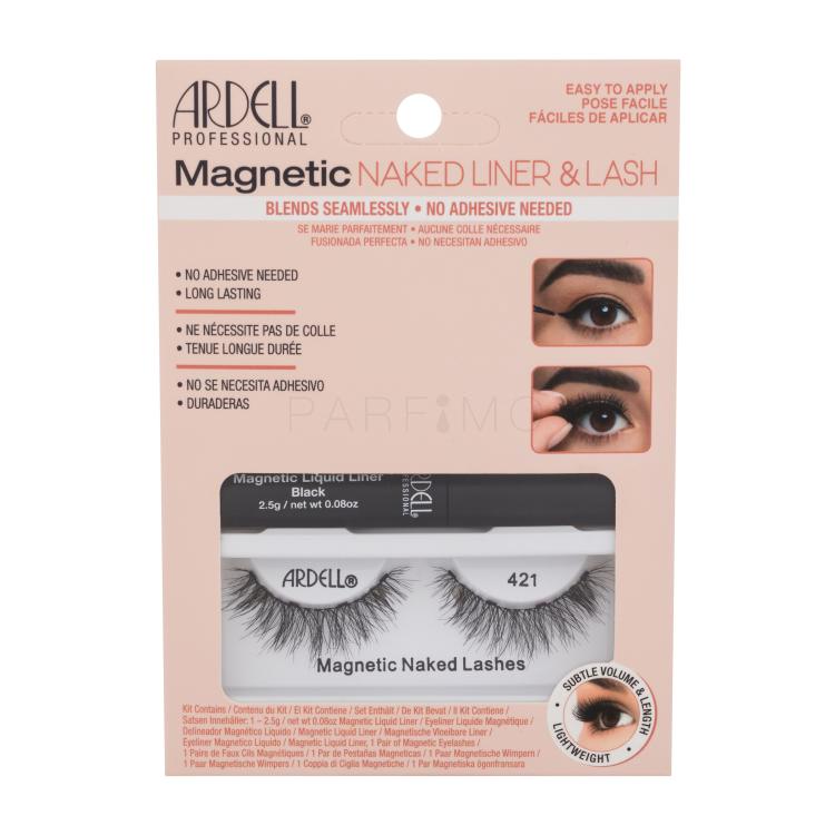 Ardell Magnetic Naked Lashes 421 Geschenkset Falsche Wimpern Magnetic Naked Lashes 421 1 St. + Eyeliner Magnetic Liquid Liner 2,5 g Black