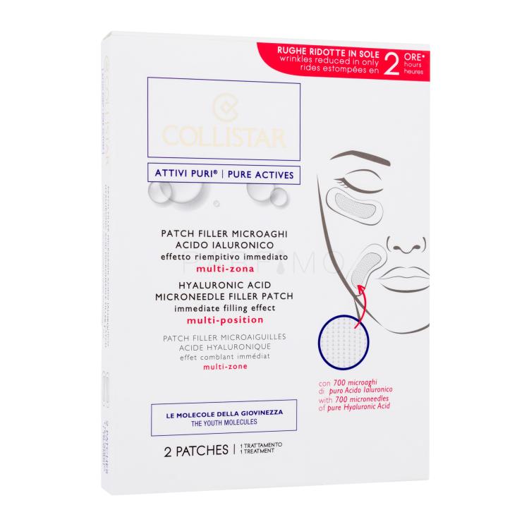 Collistar Pure Actives Hyaluronic Acid Filler Patch Gesichtsmaske für Frauen 2 St.