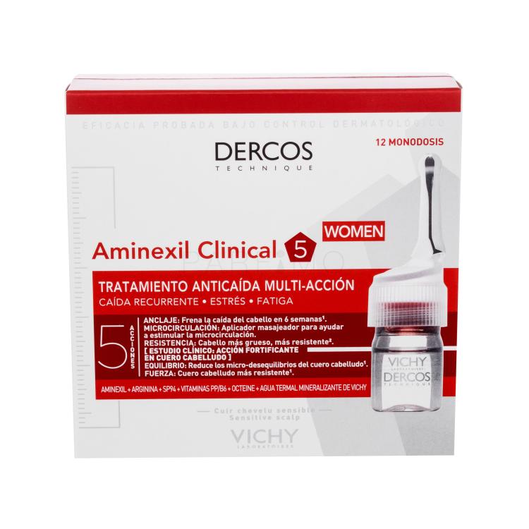 Vichy Dercos Aminexil Clinical 5 Mittel gegen Haarausfall für Frauen 12x6 ml