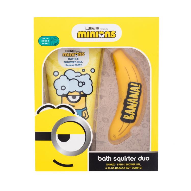 Minions Bath Squirter Duo Geschenkset Duschgel Minions Bath &amp; Shower Gel Banana Muffin 150 ml + Badespielzeug
