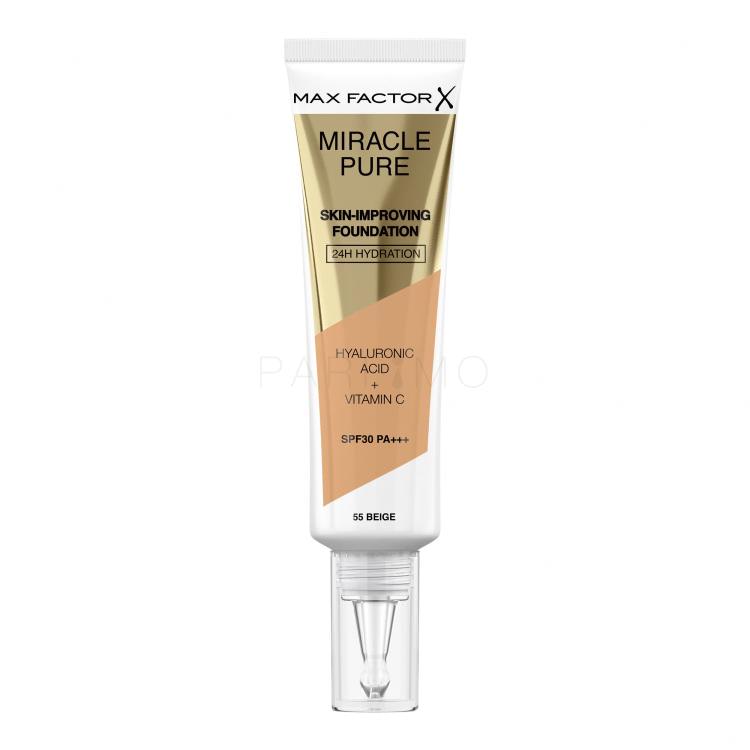 Max Factor Miracle Pure Skin-Improving Foundation SPF30 Foundation für Frauen 30 ml Farbton  55 Beige