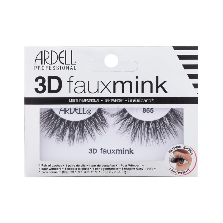 Ardell 3D Faux Mink 865 Falsche Wimpern für Frauen 1 St. Farbton  Black