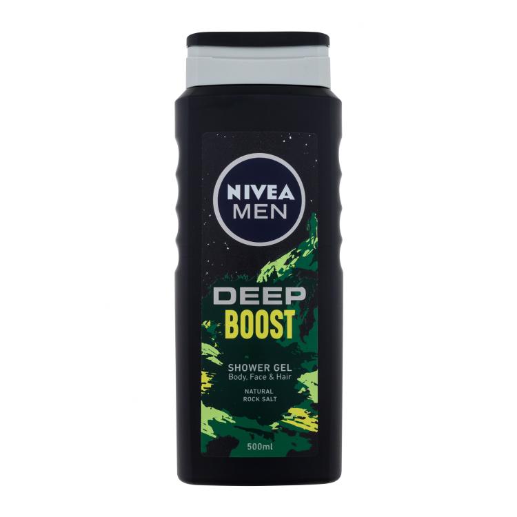 Nivea Men Deep Boost Body, Face &amp; Hair Duschgel für Herren 500 ml