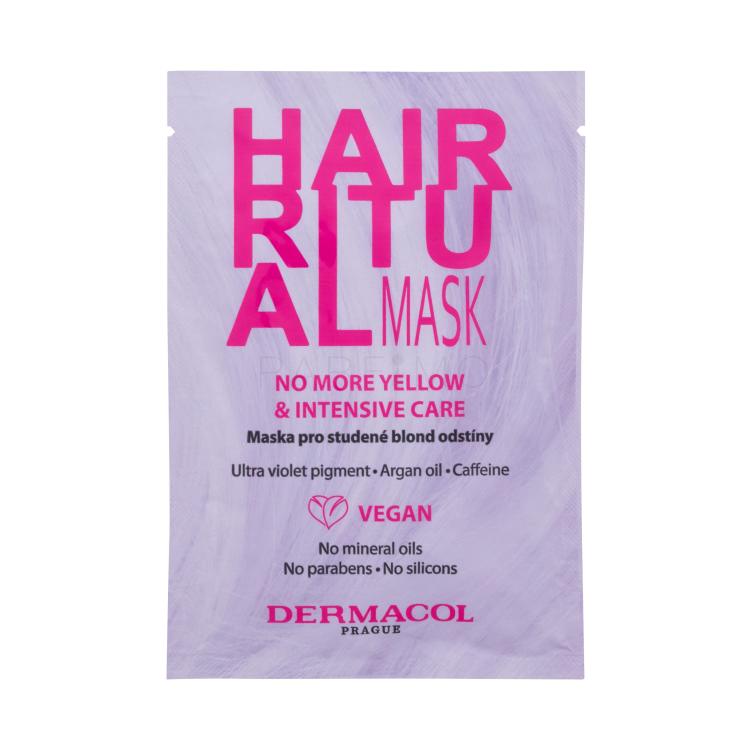 Dermacol Hair Ritual No More Yellow Mask Haarmaske für Frauen 15 ml